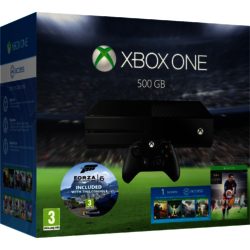 Xbox One 500GB Console in Black Including Fifa 16 & Forza 6